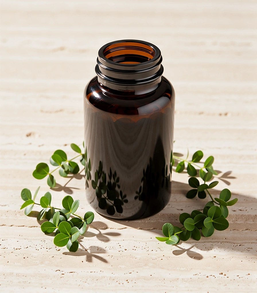 Natural wellness supplements packaging