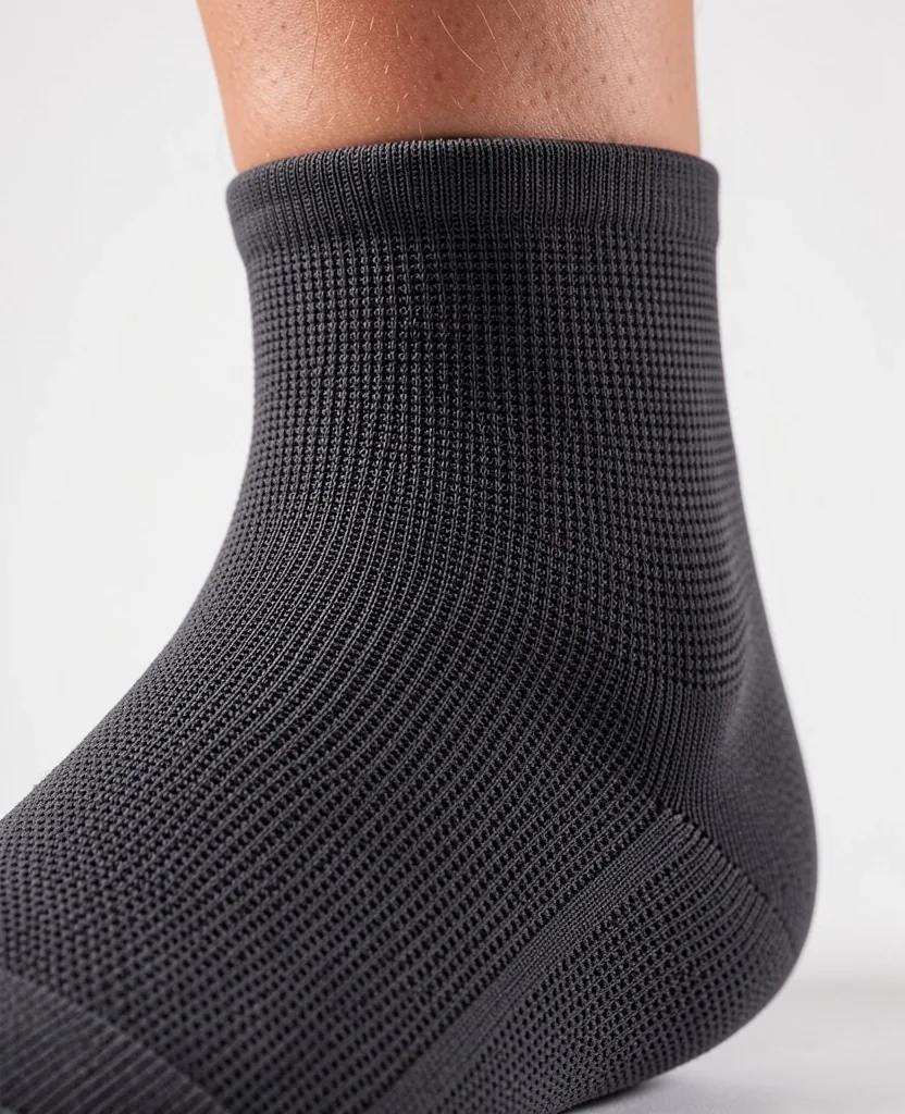 Knee support sleeve macro detail