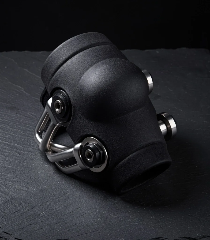 Knee brace for sports with hinged support